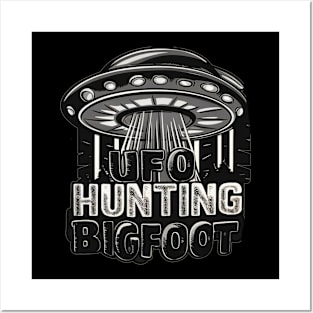 Big foot ufo hunting 2 Posters and Art